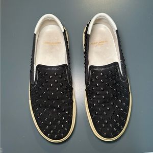 Saint Laurent Napa Studded Skate Shoe